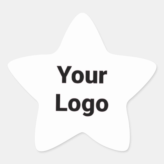 einfaches, benutzerdefiniertes LOGO-MONOGRAM PERSO Stern-Aufkleber (Vorderseite)