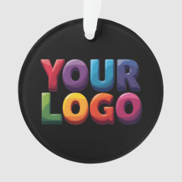 Einfaches benutzerdefiniertes Logo und Text Geschä Ornament