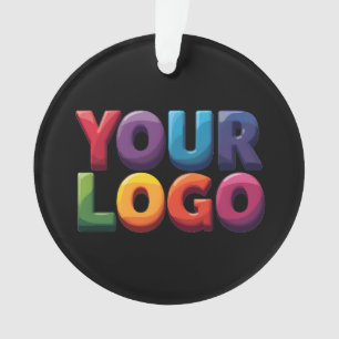 Einfaches benutzerdefiniertes Logo und Text Geschä Ornament