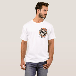 Einfaches benutzerdefiniertes Logo und Text Geschä T-Shirt
