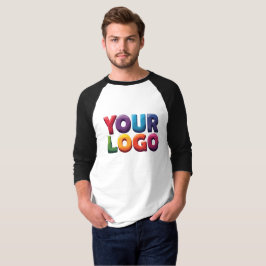 Einfaches benutzerdefiniertes Logo und Text Geschä T-Shirt