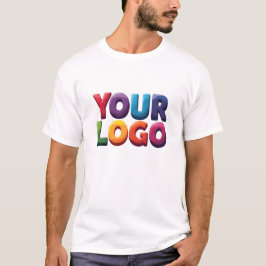 Einfaches benutzerdefiniertes Logo und Text Geschä T-Shirt