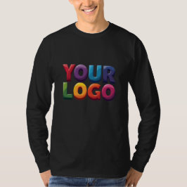 Einfaches benutzerdefiniertes Logo und Text Geschä T-Shirt