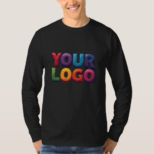 Einfaches benutzerdefiniertes Logo und Text Geschä T-Shirt