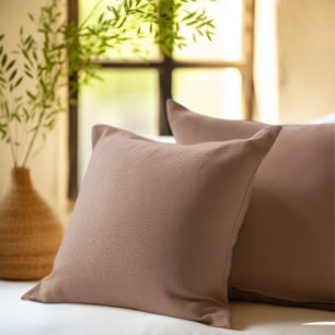 Einfaches, benutzerdefiniertes Mocha Brown Hinterg Kissen