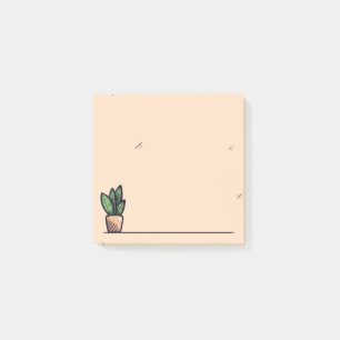 Einfaches benutzerdefiniertes Pflanzendesign Post-it Klebezettel