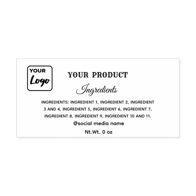 Einfaches, benutzerdefiniertes Produktlogo Permastempel (Design)