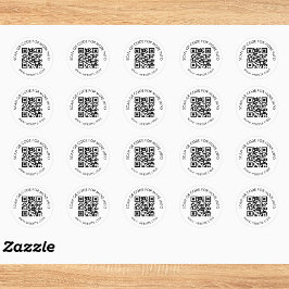 Einfaches benutzerdefiniertes QR-Code-Marketing Runder Aufkleber