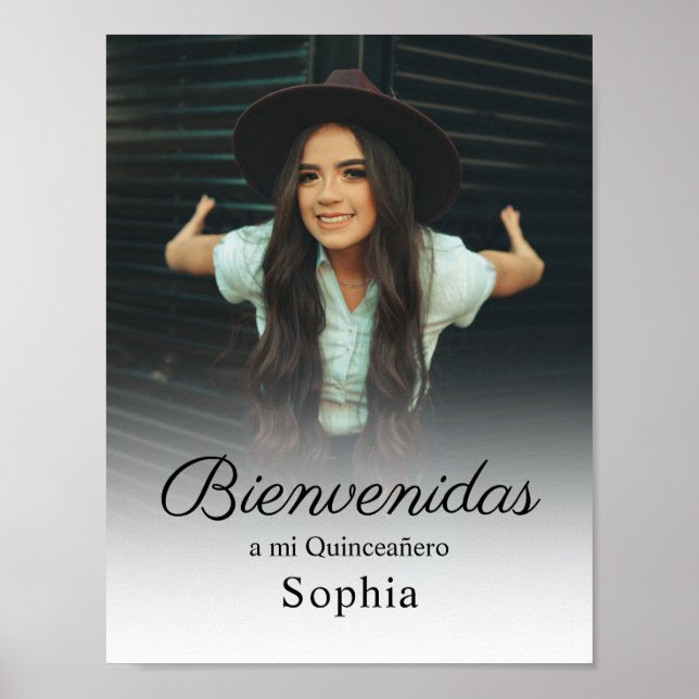 Einfaches, benutzerdefiniertes Quinceanera-Foto Be Poster (Vorne)