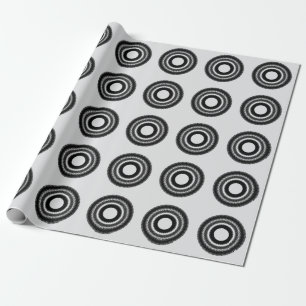 einfaches benutzerdefiniertes schwarzes Mandala-Mo Geschenkpapier