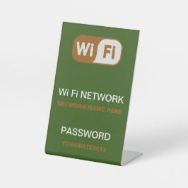 Einfaches benutzerdefiniertes WLAN-Kennwort leucht Sockelschild