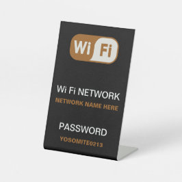 Einfaches benutzerdefiniertes WLAN-Netzwerkkennwor Sockelschild