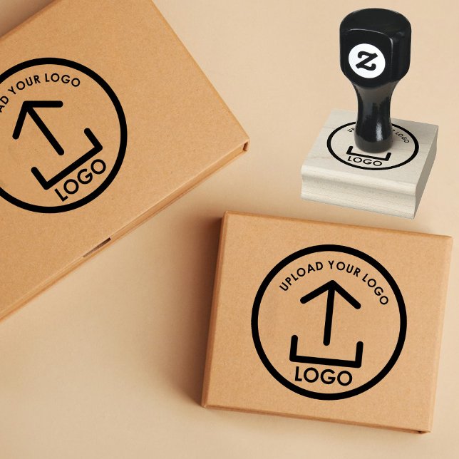 Einfaches Berufliches Business-Logo Gummistempel (Simple Modern Professional Business Logo Rubber Stamp)