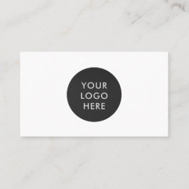 Einfaches Berufliches Logo QR Code White Company Visitenkarte