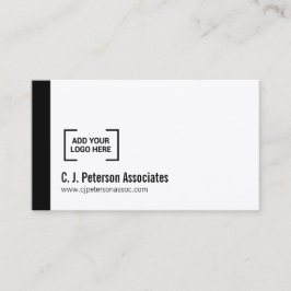 Einfaches berufliches Logo Schwarz-weiß QR-Code Visitenkarte