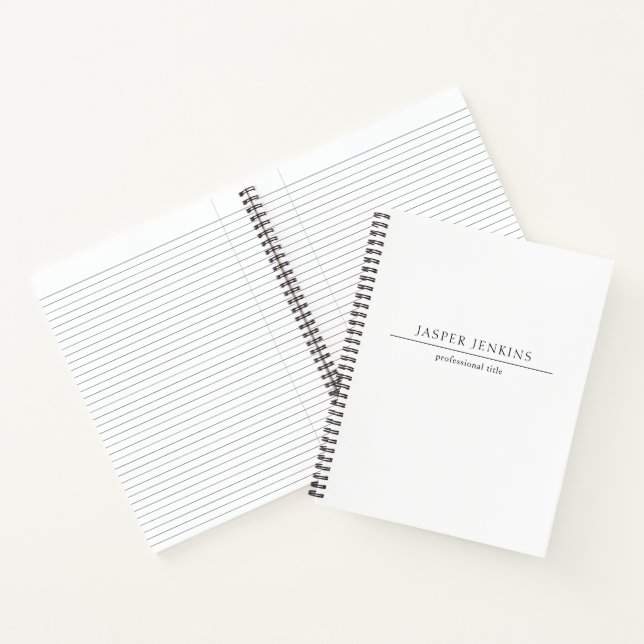 Einfaches Berufliches Minimal Modernes Business Notizbuch (Innenseite)