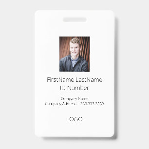 Einfaches Berufliches Mitarbeiter-ID-Abzeichen mit Ausweis
