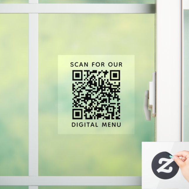 Einfaches Berufliches QR-Codemenü Fensteraufkleber (Zuhause)