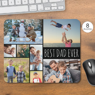 Einfaches BESTER VATER ALLEZEIT 8-Foto-Collage Mousepad
