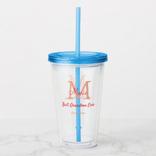 einfaches, bestes Oma-Monogramm Acryltrinkbecher