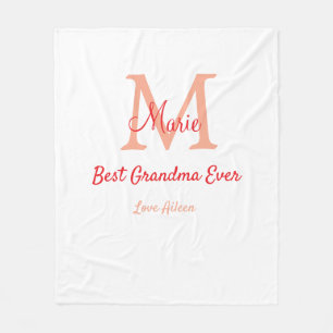 einfaches, bestes Oma-Monogramm Fleecedecke