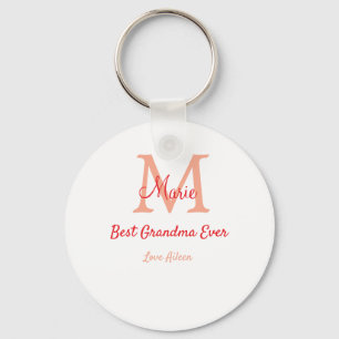 einfaches, bestes Oma-Monogramm Schlüsselanhänger