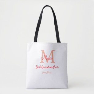 einfaches, bestes Oma-Monogramm Tasche