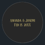 Einfaches Black&Gold-Design - Circle Sticker<br><div class="desc">Mid Mod Design - Quadrat-Aufkleber</div>