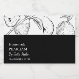 Einfaches Black & White Peam Label Lebensmitteletikett