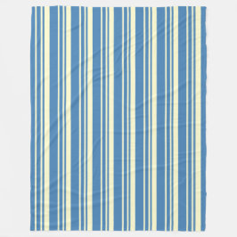 Einfaches blau-cremefarbenes Muster Fleecedecke
