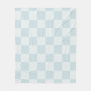 Einfaches blau-graues Karomuster Fleecedecke
