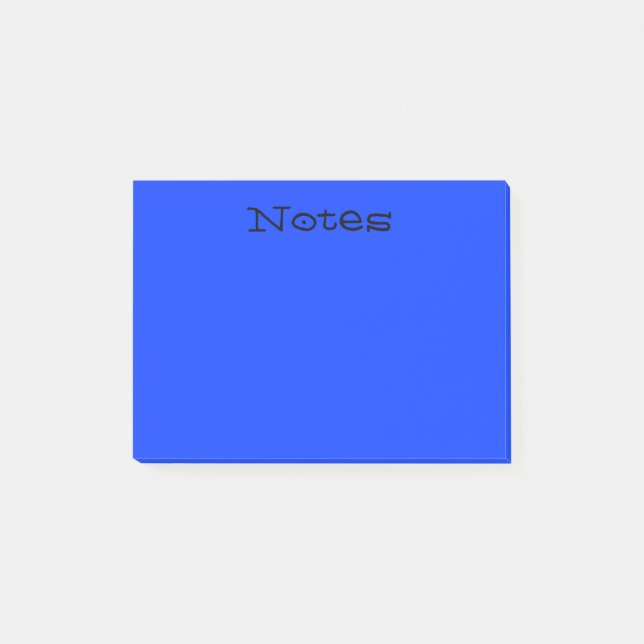 Einfaches Blau Post-it Klebezettel (Vorderseite)