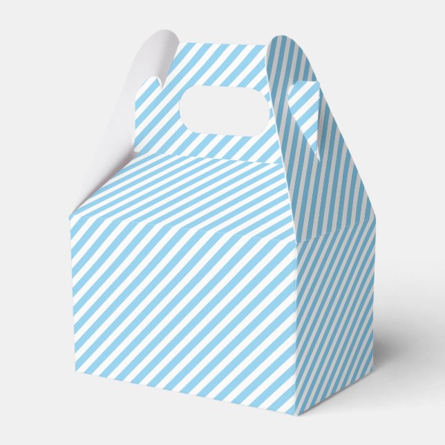 Einfaches blau-weißes Muster Geschenkschachtel (Vorderseite)
