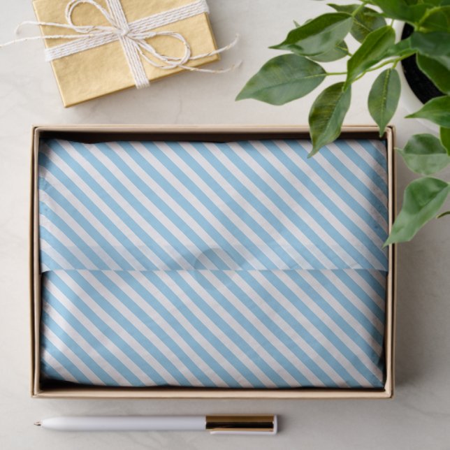 Einfaches blau-weißes Muster Seidenpapier (Geschenk)