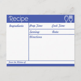 Einfaches Blaue Rezept ohne Leine Postkarte
