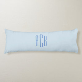 Einfaches blaues dreibuchstabiges Monogramm Seitenschläferkissen