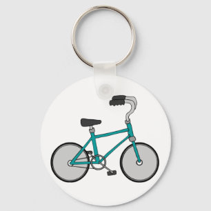 Einfaches blaues Fahrrad Retro-Fahrrad Schlüsselanhänger