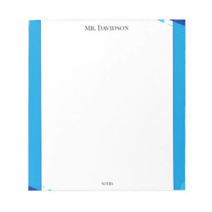 Einfaches blaues Notizbuch mit Rahmen Notizblock
