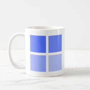 Einfaches blaues Quadratmuster Kaffeetasse