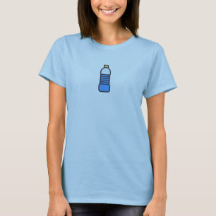 Einfaches blaues Wasser-Flaschen-Ikonen-Shirt T-Shirt