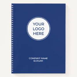 Einfaches Blue-Business-Logo Notizbuch