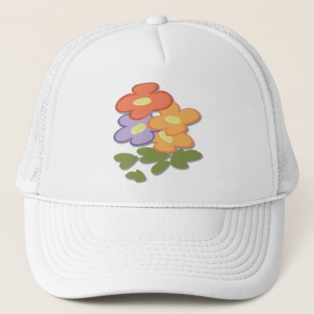 Einfaches Blumen Truckerkappe (Vorderseite)