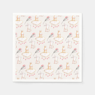 Einfaches Blumengebälk Ostern Serviette