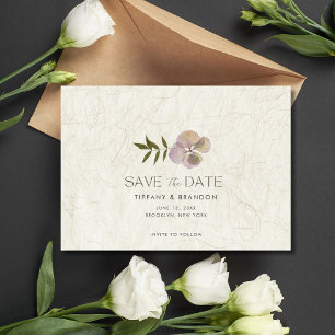 Einfaches Blumenhochzehen speichert das Datum Save The Date