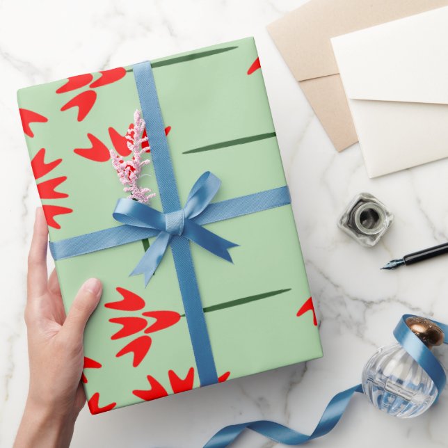 Einfaches Blumenmuster Geschenkpapier (Schenken)