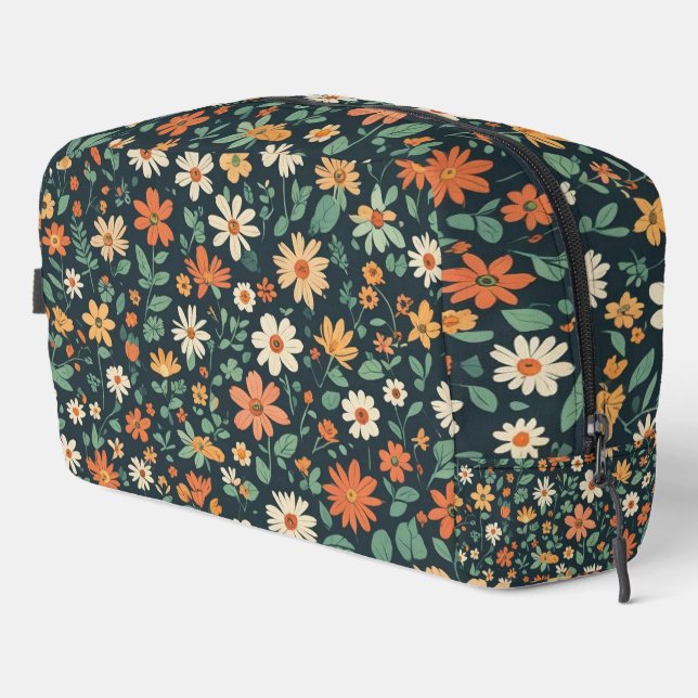 Einfaches Blumenmuster Waschbeutel (Rechte Ecke)
