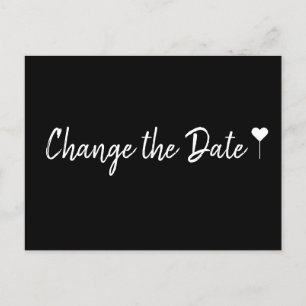 Einfaches Bohemisches Skript Schwarz Ändern des Da Postkarte