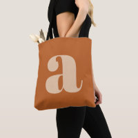 Einfaches Boho-Terrakotta fett Retro-Monogramm Anf
