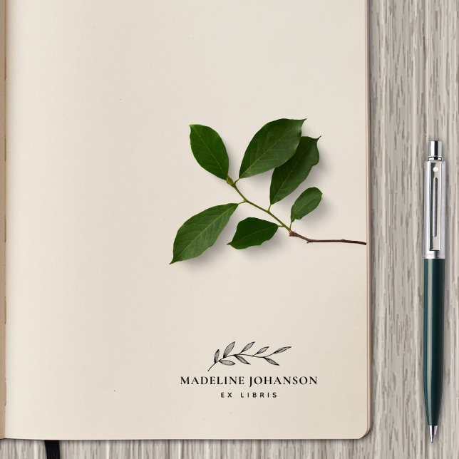 Einfaches Botanisches Bibliotheksbuch Gummistempel (Von Creator hochgeladen)