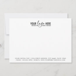 Einfaches Branding für das Logo Ihres Unternehmens Mitteilungskarte